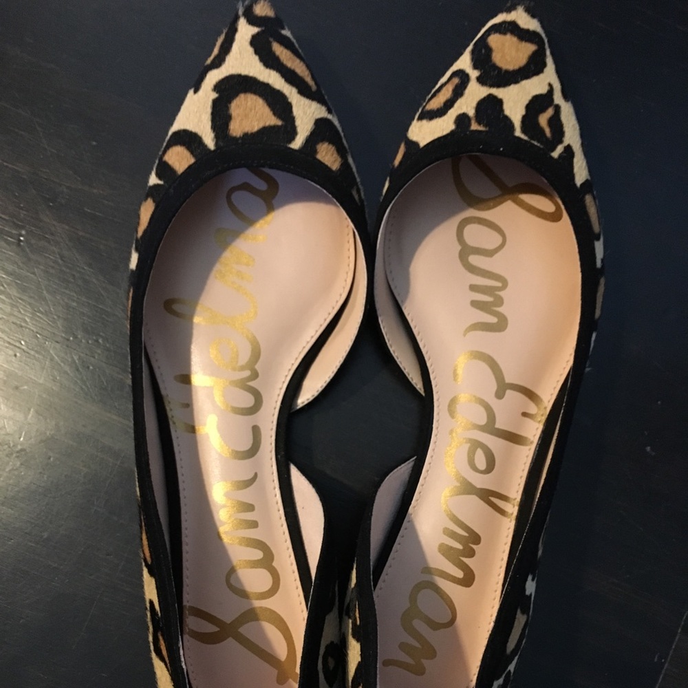 Sam Edelman long haired leopard print flats